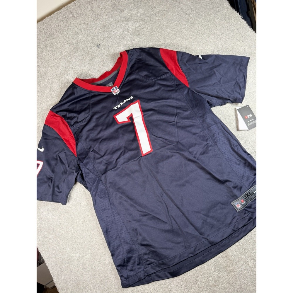 Nike Houston Texans C.J. Stroud #7 On-Field NFL Game Jersey Men 3XL Navy/Red New